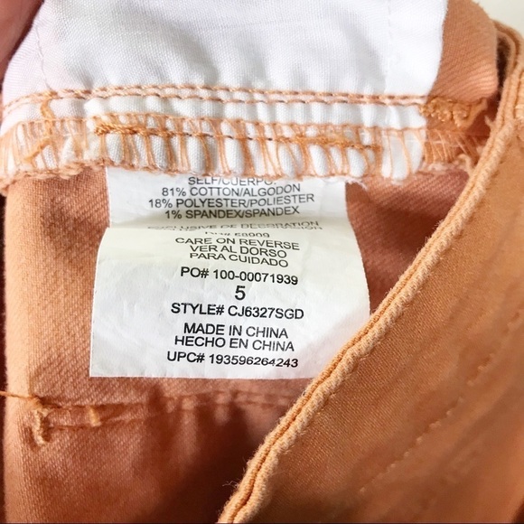 Dillard's Copper Key Orange 5-Pocket Stretch High Rise Skinny Jeans Size 5 - Picture 5 of 6